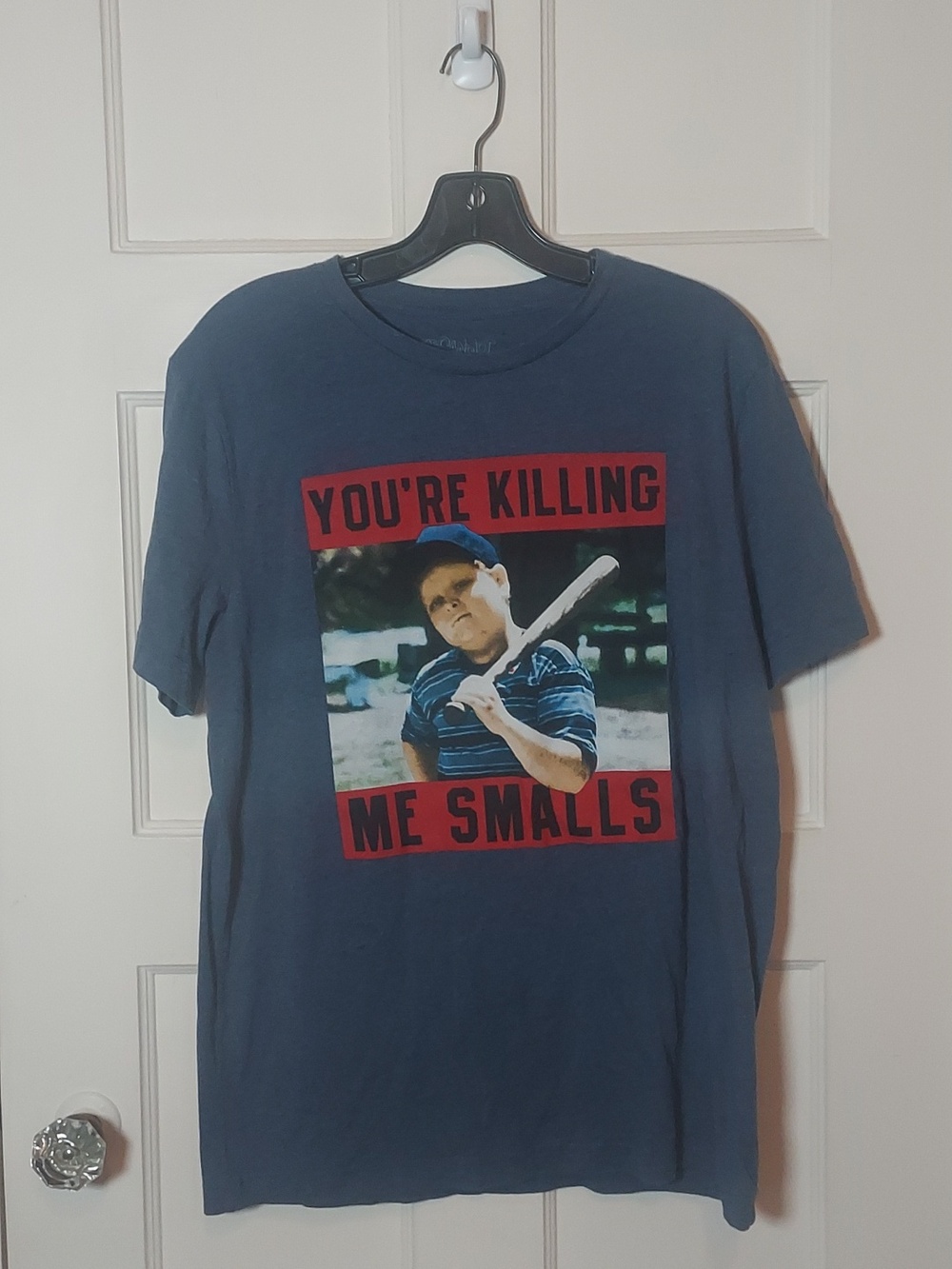 The Sandlot Unisex Blue Graphic 'You're Killing Me Smalls' Short-Sleeve Tee